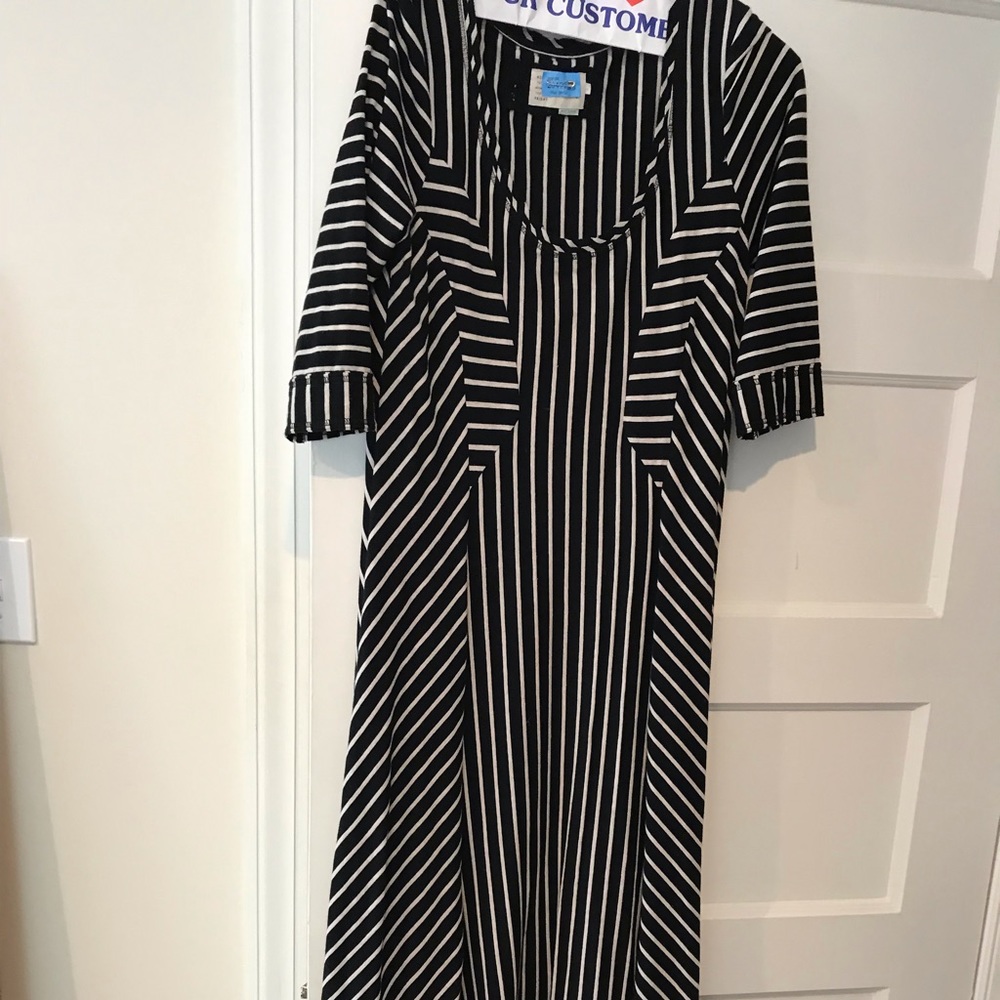 Black and white striped Anthropologie dress